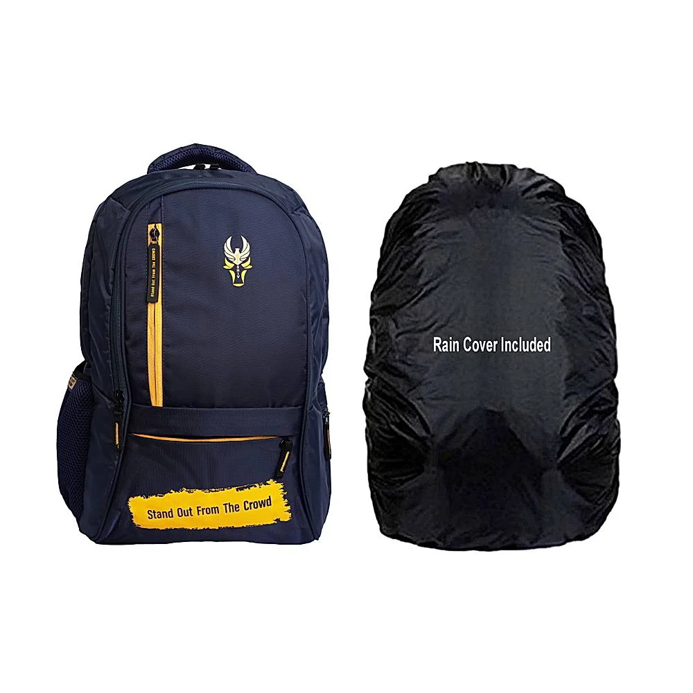 Krishiv Infinity Laptop Backpack With Rain Cover (Blue) - 25 L