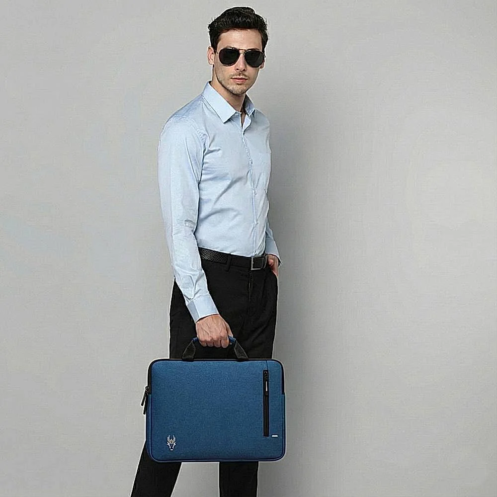 Krishiv Laptop Messenger Bag (Blue) - 5.5 L