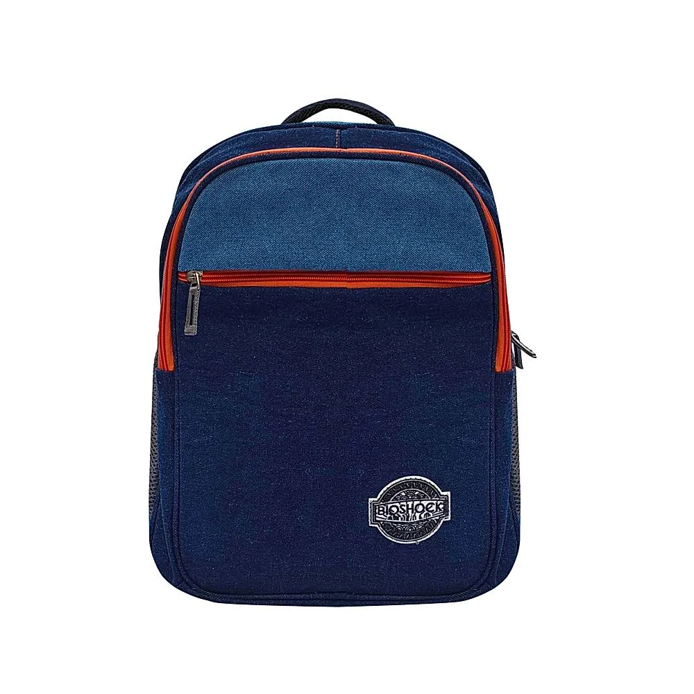 The Purani Jeans Denim Classic School Backpack - Blue