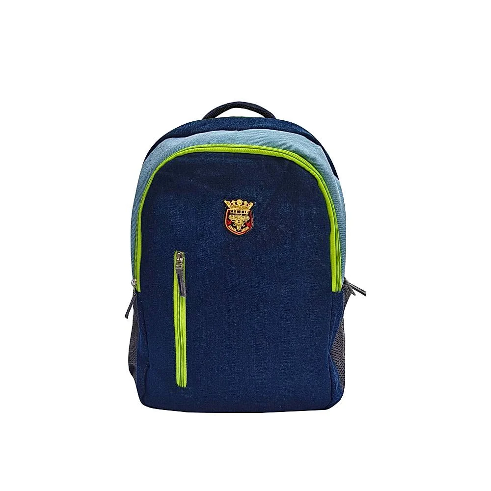 The Purani Jeans Denim Smart School Backpack - Blue
