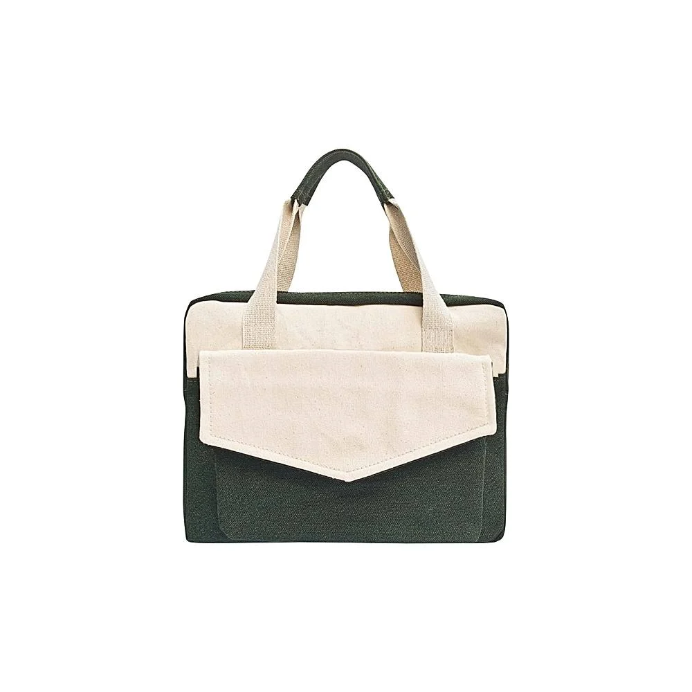 The Purani Jeans Denim Canvas Laptop Bag - Green