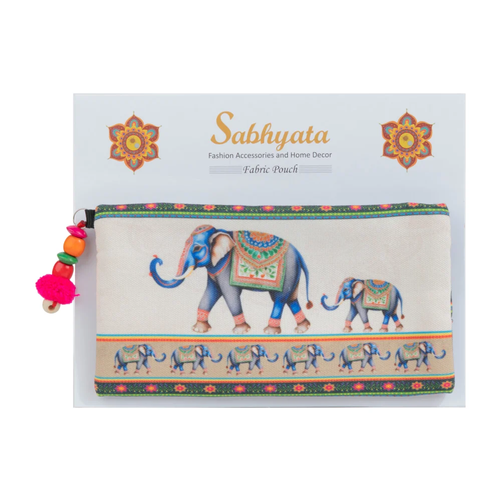 Sabhyata Royal Elephant Design Pouch SP11-20 Multicolour