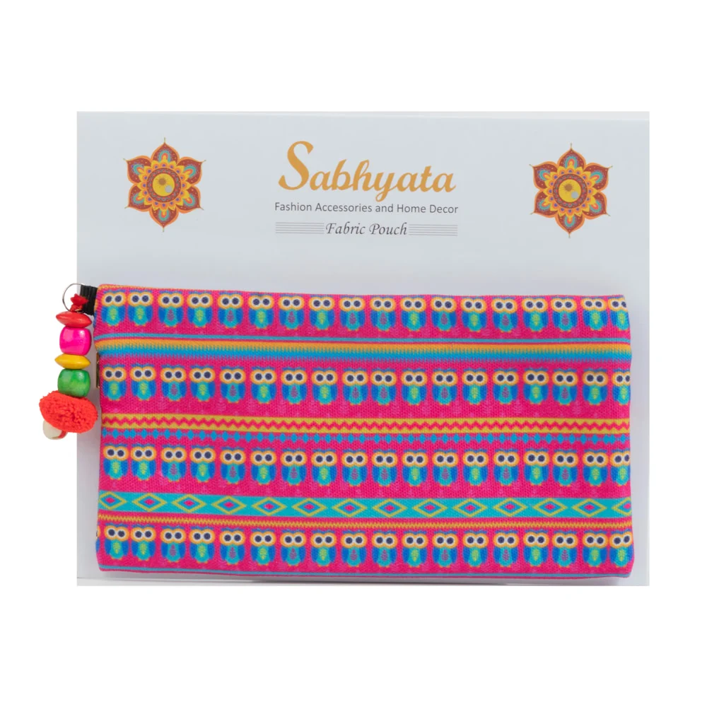Sabhyata Quirky Owl Design Pouch SP11-23 Multicolour