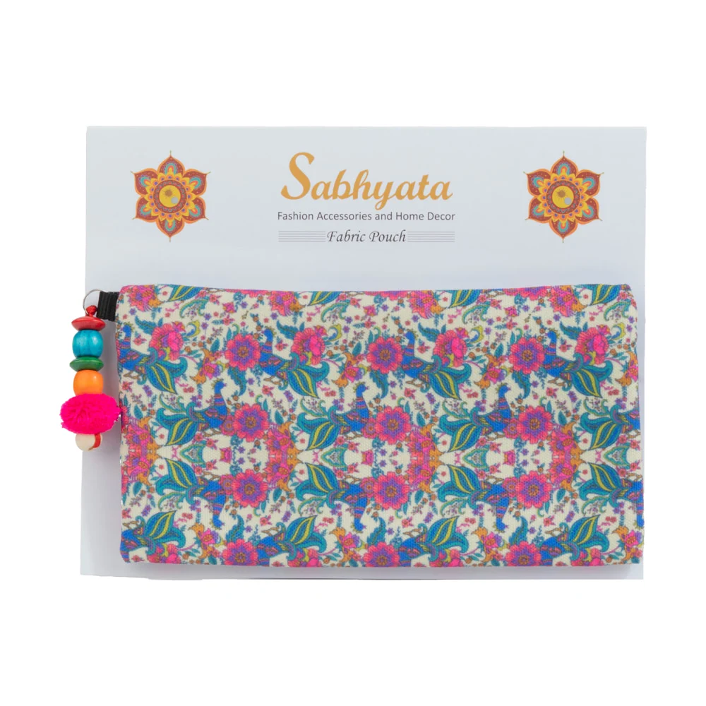 Sabhyata Kalamkari Art Design Pouch SP11-25 Multicolour