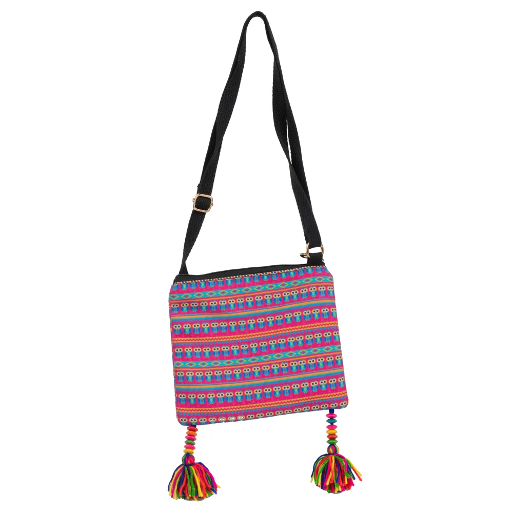 Sabhyata Quirky Owl Design Sling Bag SS17-23 Multicolour