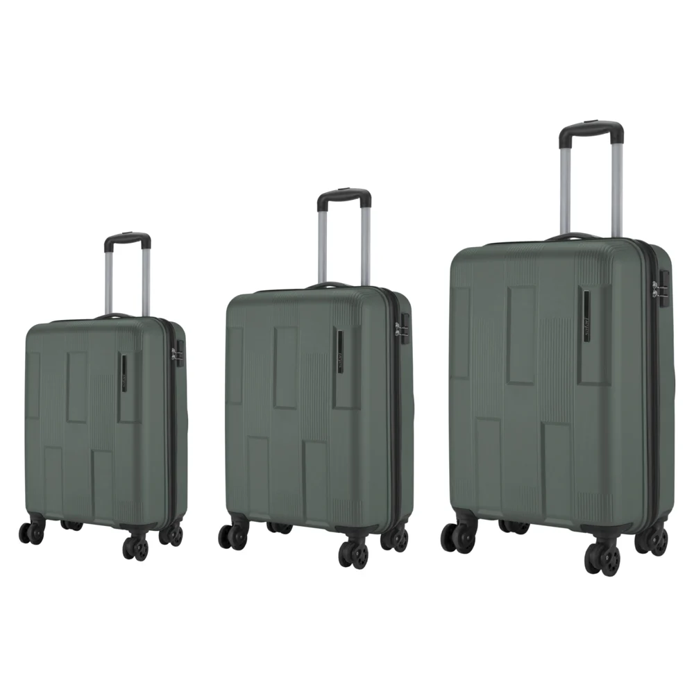 Safari Club Trolley Bag 4 Wheel (Dusk Green) Set Of 3