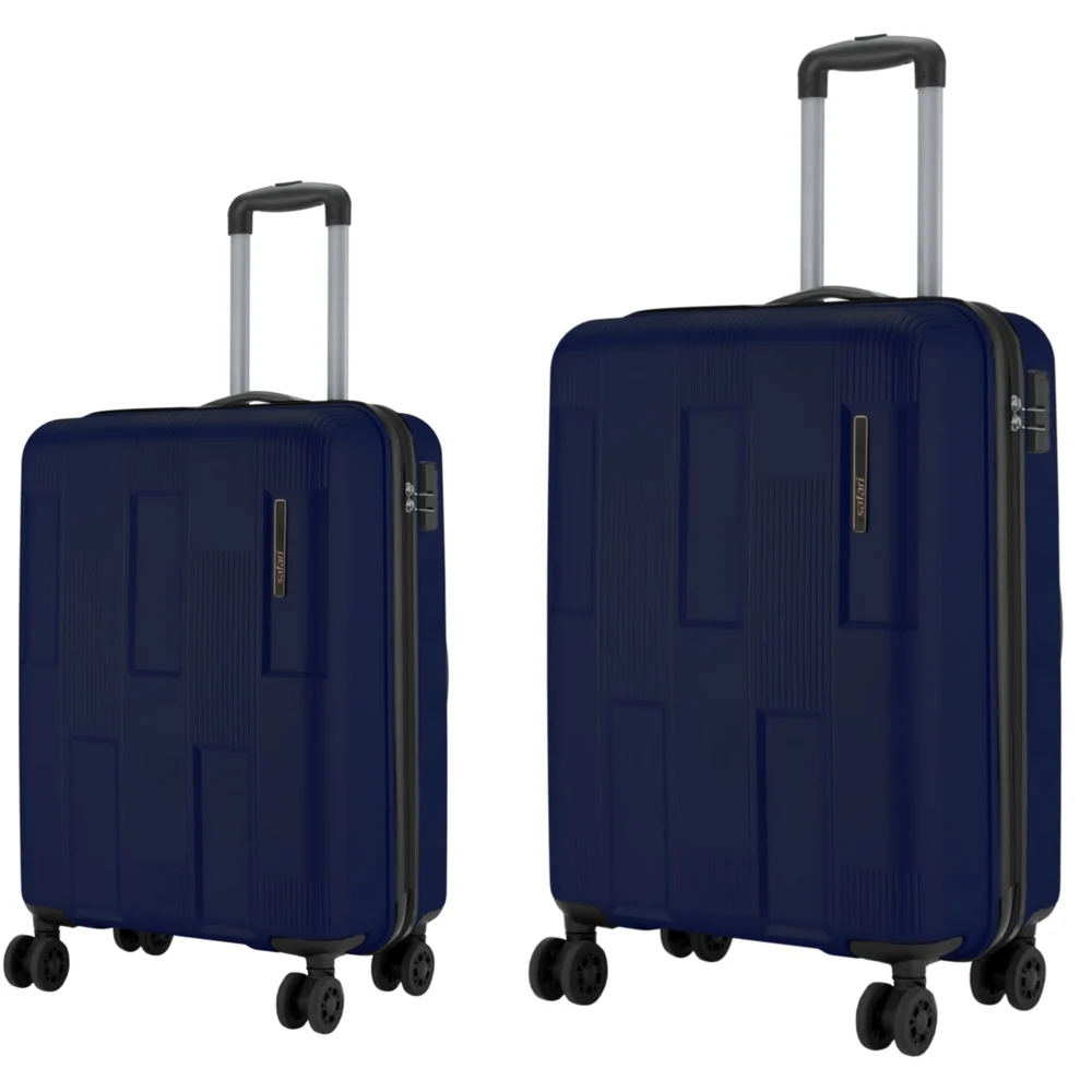 Safari Club Trolley Bag 4 Wheel (Navy Blue) Set Of 2