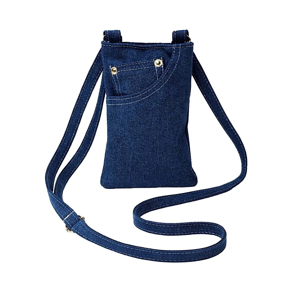 The Purani Jeans Denim Classic Mobile Sling Bag - Blue