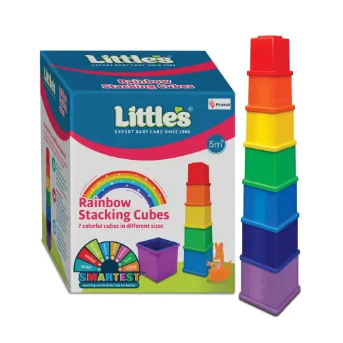 Little's Rainbow Stacking 7 Cubes Activity & Learning Toy