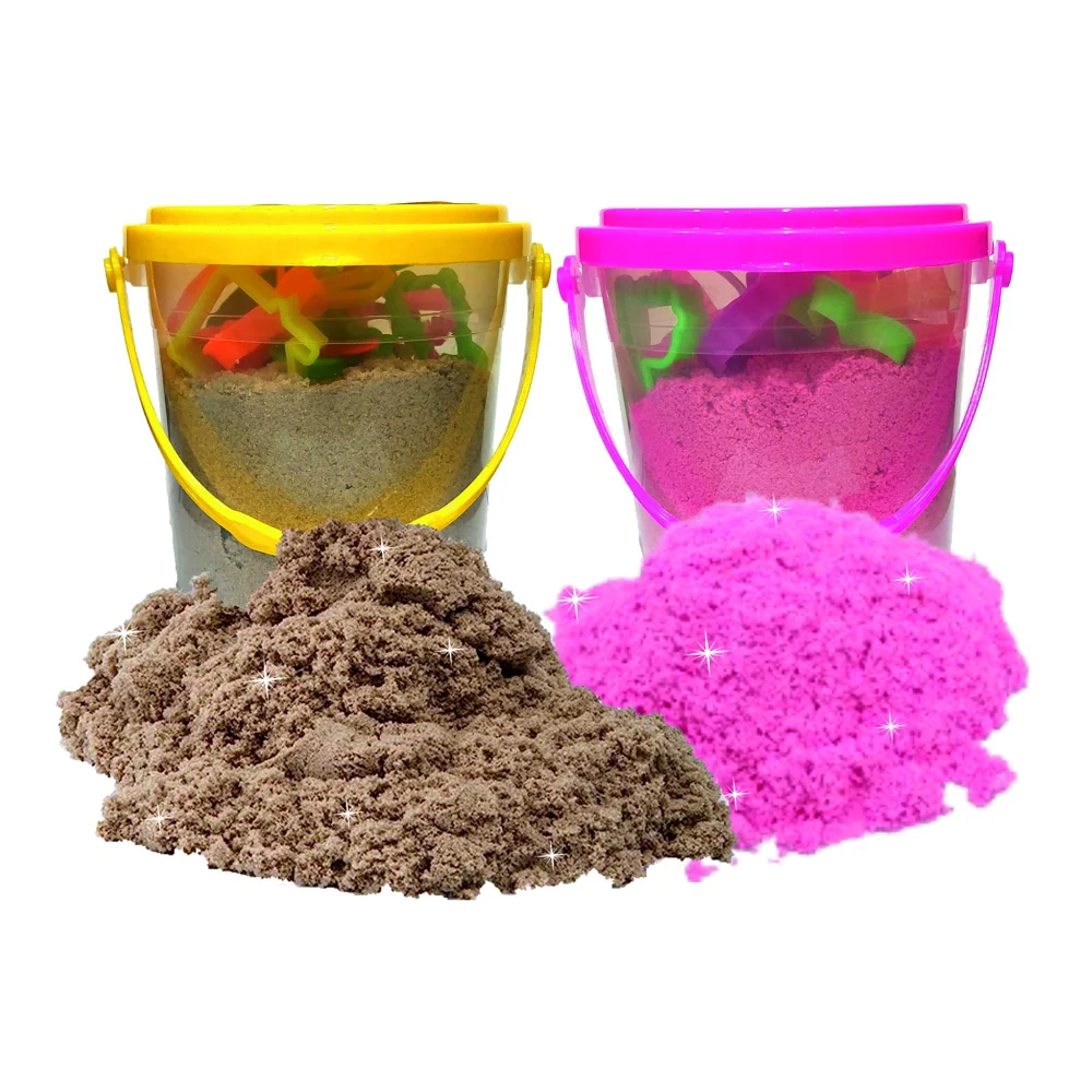 Rabbit Magic Flow Sand Bucket - Brown & Pink