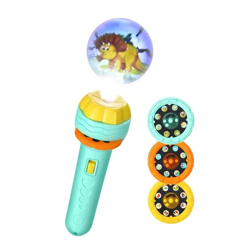 Toyshine Projection Flashlight Torch For Kids 3 Slides - Multicolour
