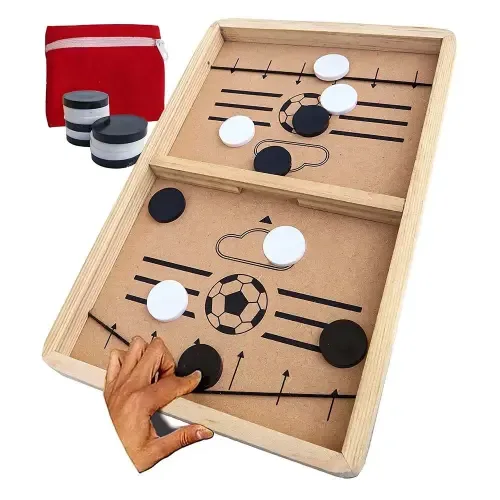 Toyshine Junior Fast Sling Hockey Puck Board Game - Multicolour