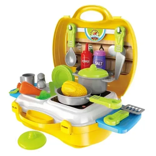 Toyshine Plastic Kitchen Cooking Set Toys - Yellow