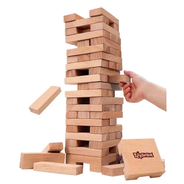 Toyshine Wooden 54 Pcs Building Blocks Stacking Game - Wooden