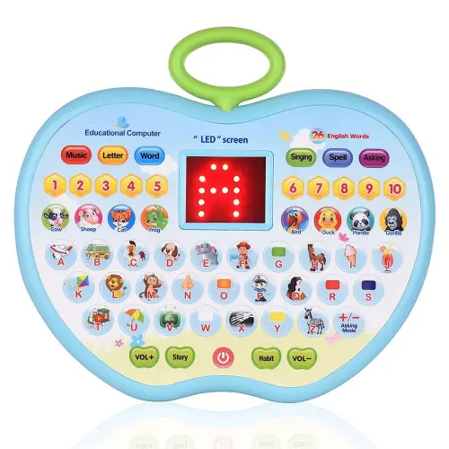 Toyshine Kids Apple Shape Kids Computer Tablet - Multicolour