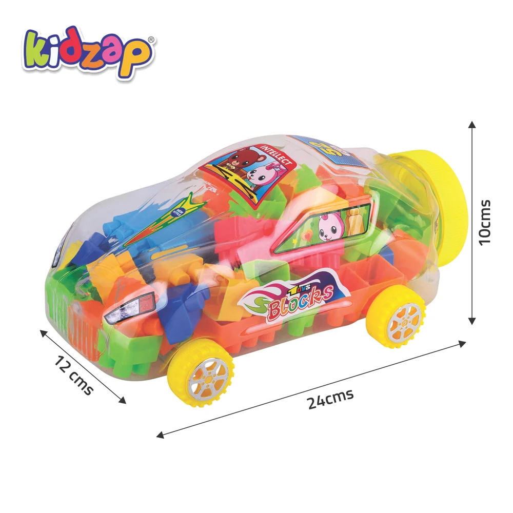 KIDZAP 555 Building Blocks Set - Multicolour (52 Pieces)