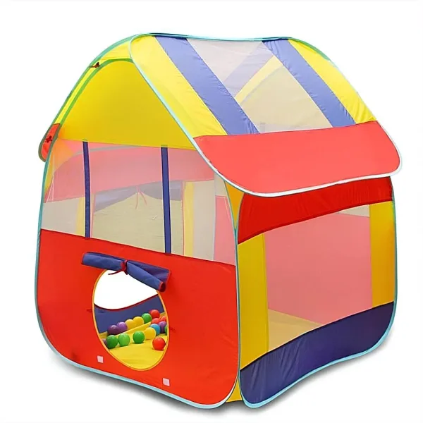 Toyshine Foldable Pop Up Play Tent House For Kids - Multicolour