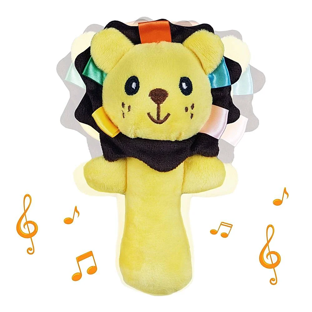 Toyshine Soft Baby Rattle Plush Stuffed Animal For Kids - Multicolour