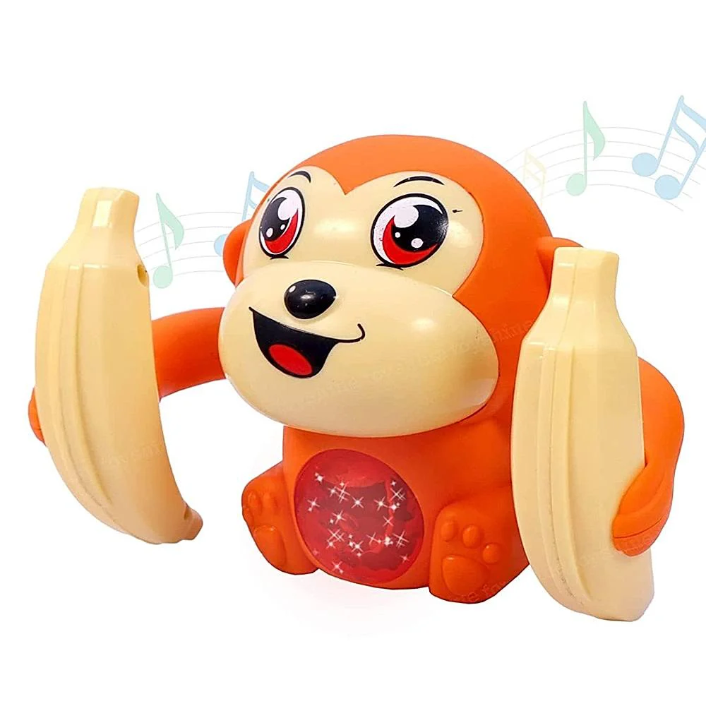 Toyshine Dancing & Spinning Monkey Banana Holding Toy - Orange