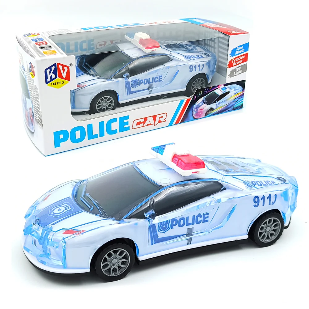 KV Toys City Guard Police Friction Car With Musical Light
