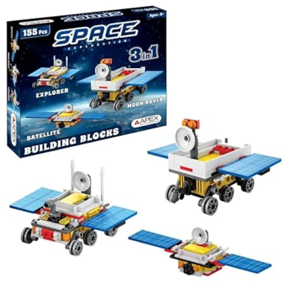 Apex 3in1 Space Exploration Building Blocks Stem Toy - 155 Pcs