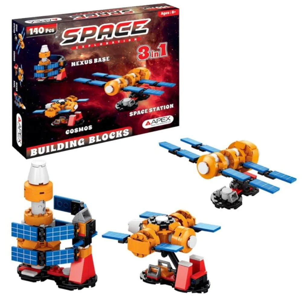 Apex 3in1 Space Exploration Building Blocks Stem Toy -140 Pcs