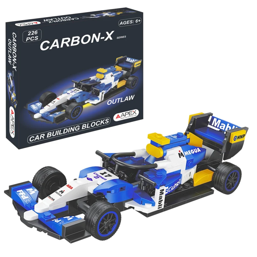 Apex Carbon-X-(Outlaw) F1 Car Building Blocks Stem Toy -236 Pcs