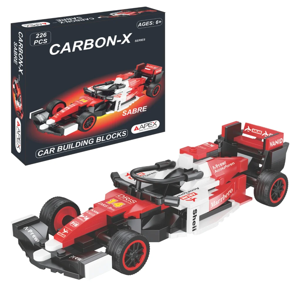 Apex Carbon-X-(Sabre) F1 Car Building Blocks Stem Toy -238 Pcs