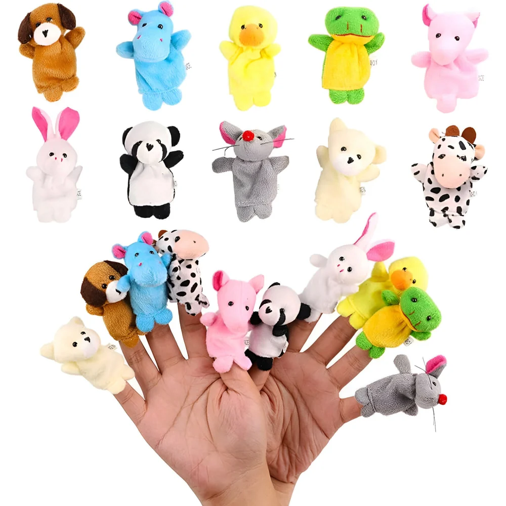 Toyshine Plush Animals Finger Puppet Toys - 10 PCS