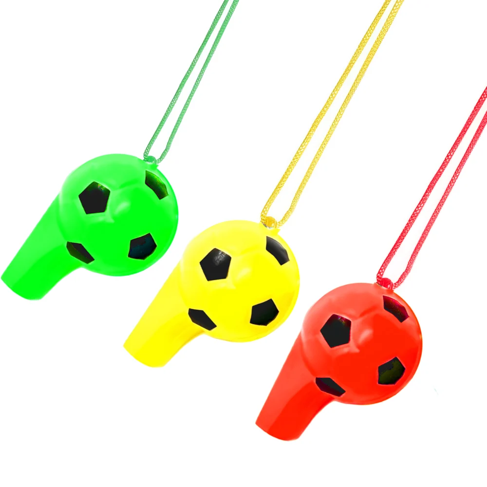 Toyshine Football Shape Sports Coach Whistle - Pack of 3
