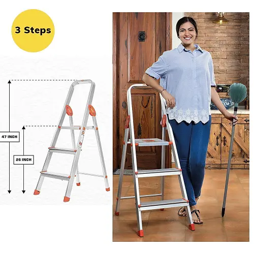Bathla Advance 3 Step Ladder - Orange