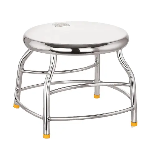 Priya Stainless Steel Round Stool - 9 Inches