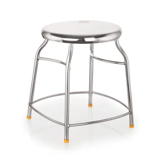 Priya Stainless Steel Round Stool - 11 Inches