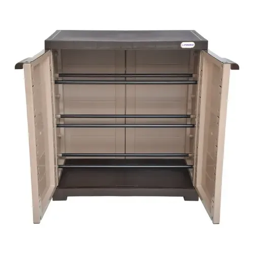 Prima Delta 1 Mini Plastic Cabinet Camel Brown (Rod Shelves)