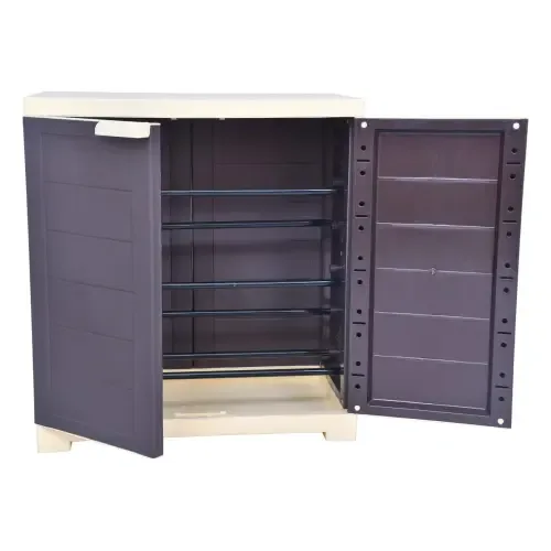 Prima Delta 1 Mini Plastic Cabinet Weather Brown (Rod Shelves)