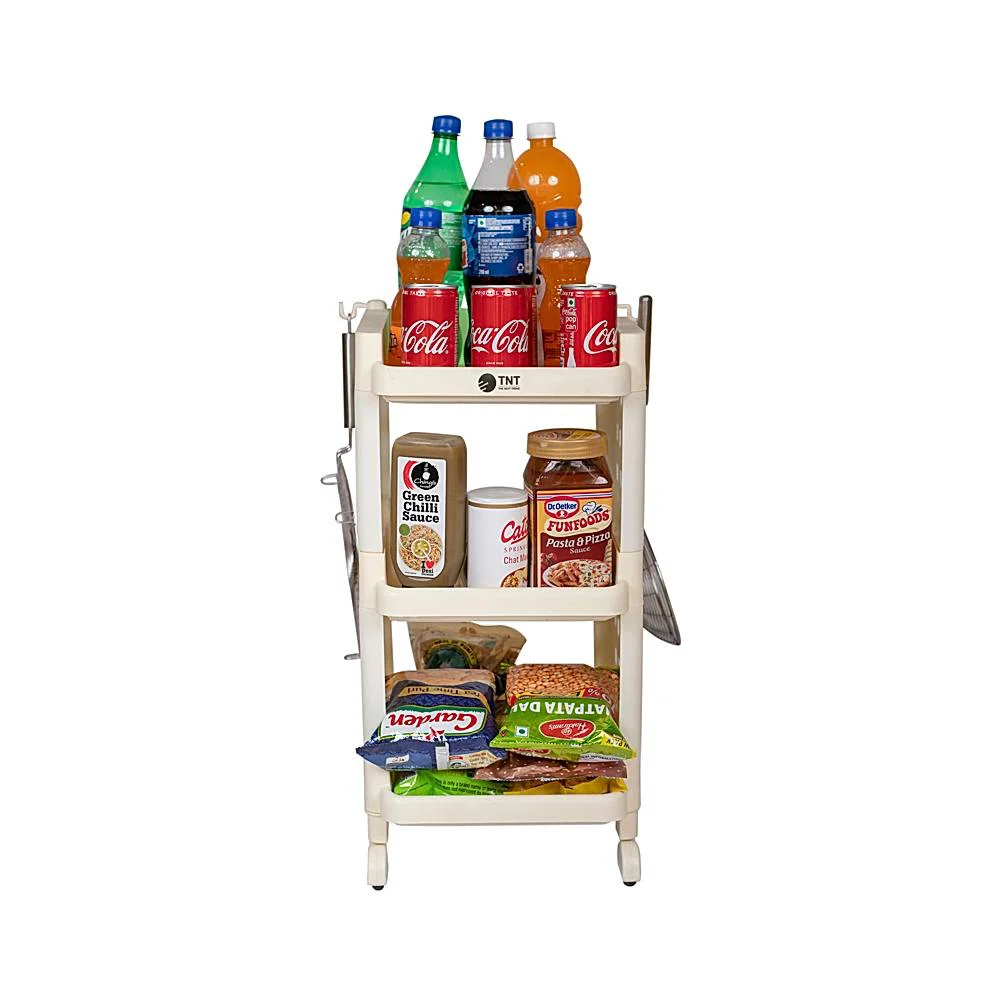 The Next Trend Fizzy 3 Shelf Storage Rack - (Beige)