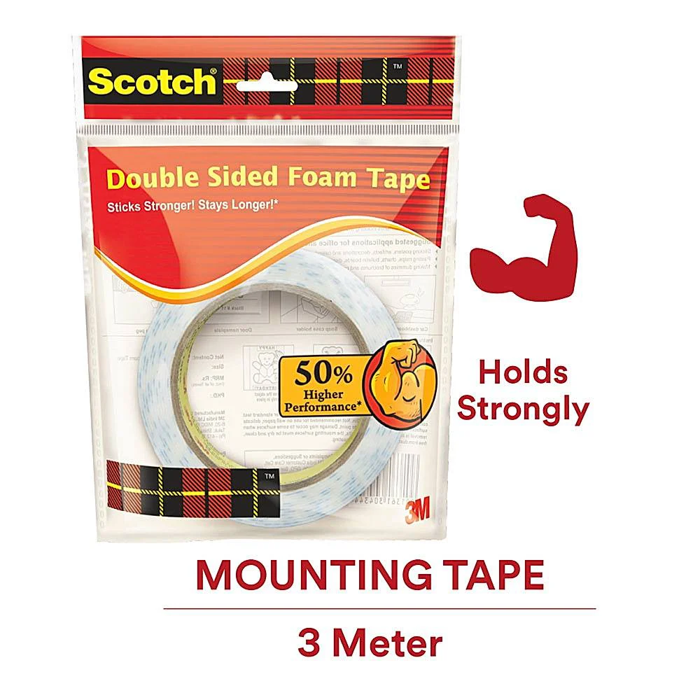 Scotch Double Sided Foam Tape - 1.2 x 3 Metres