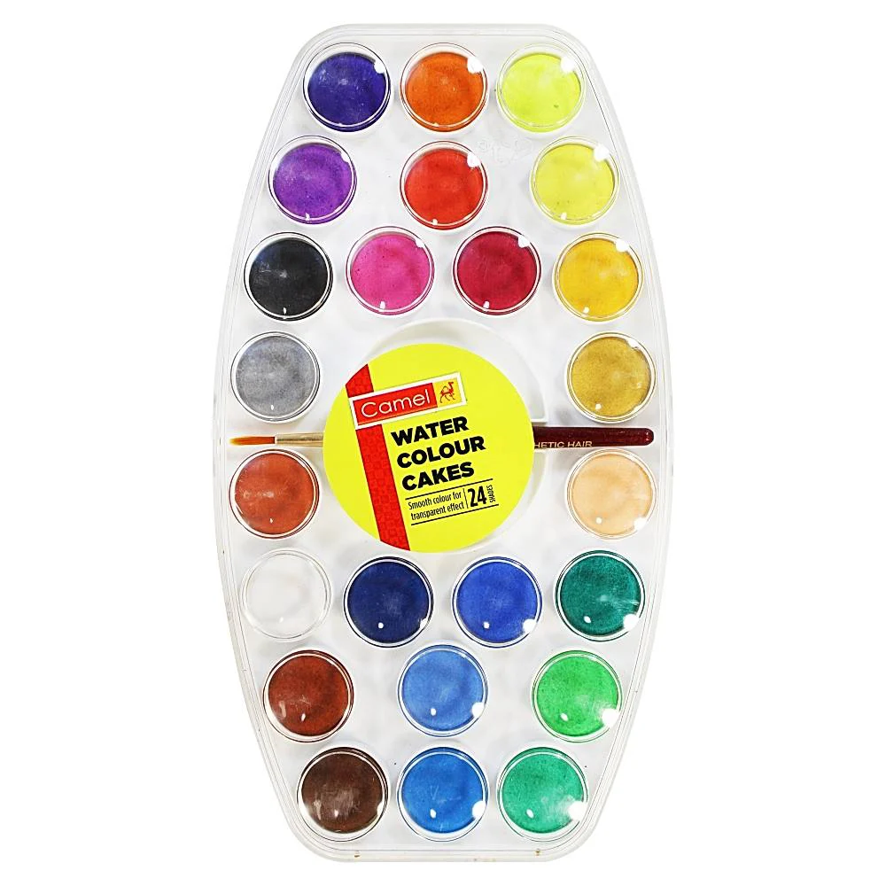 Camel Water Colour Paint Cake Set - (24 Shades)