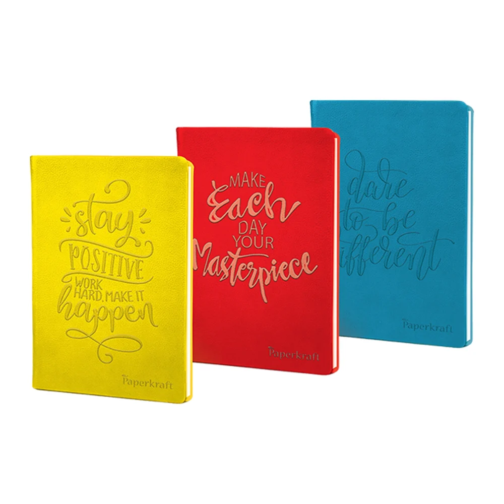 Paperkraft Blue Debossed Unruled Assorted Note Book - 21x13.3 cm