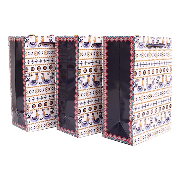 Archies Madhubani Duck Design Printed Paper Gift Bag (Small)