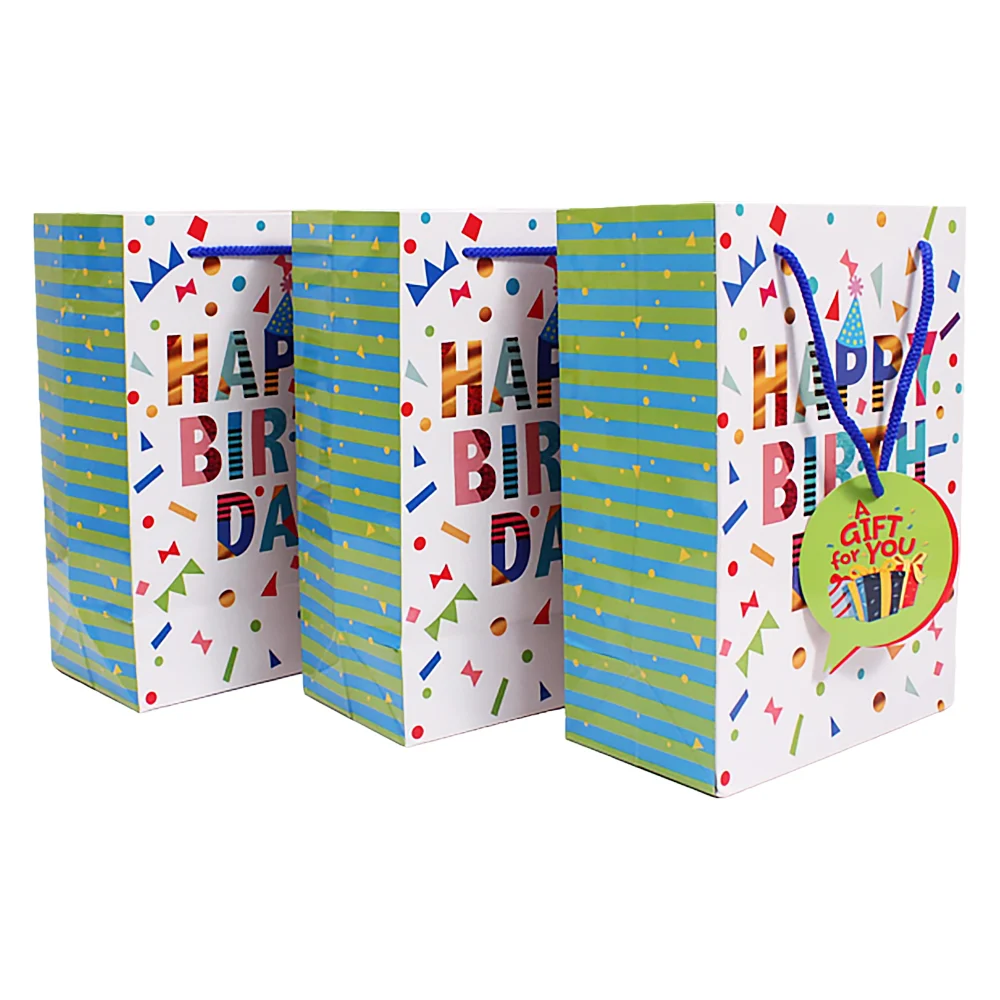 Archies Happy Birthday Design Printed Paper Gift Bag (Small)