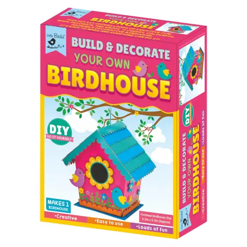 Little Birdie Build & Decorate Your Own Bird House DIY Kit