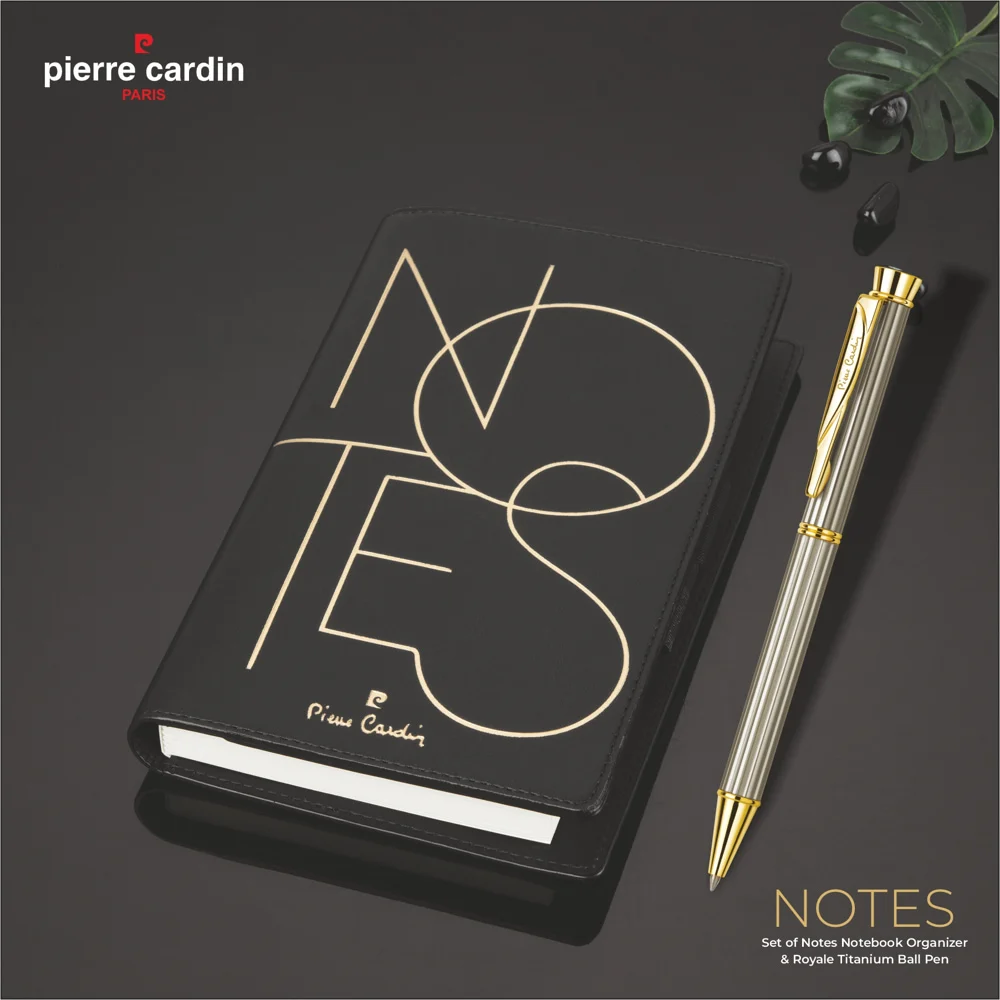 Pierre Cardin Notes Set of Black Diary and Royale SG Ball Pen