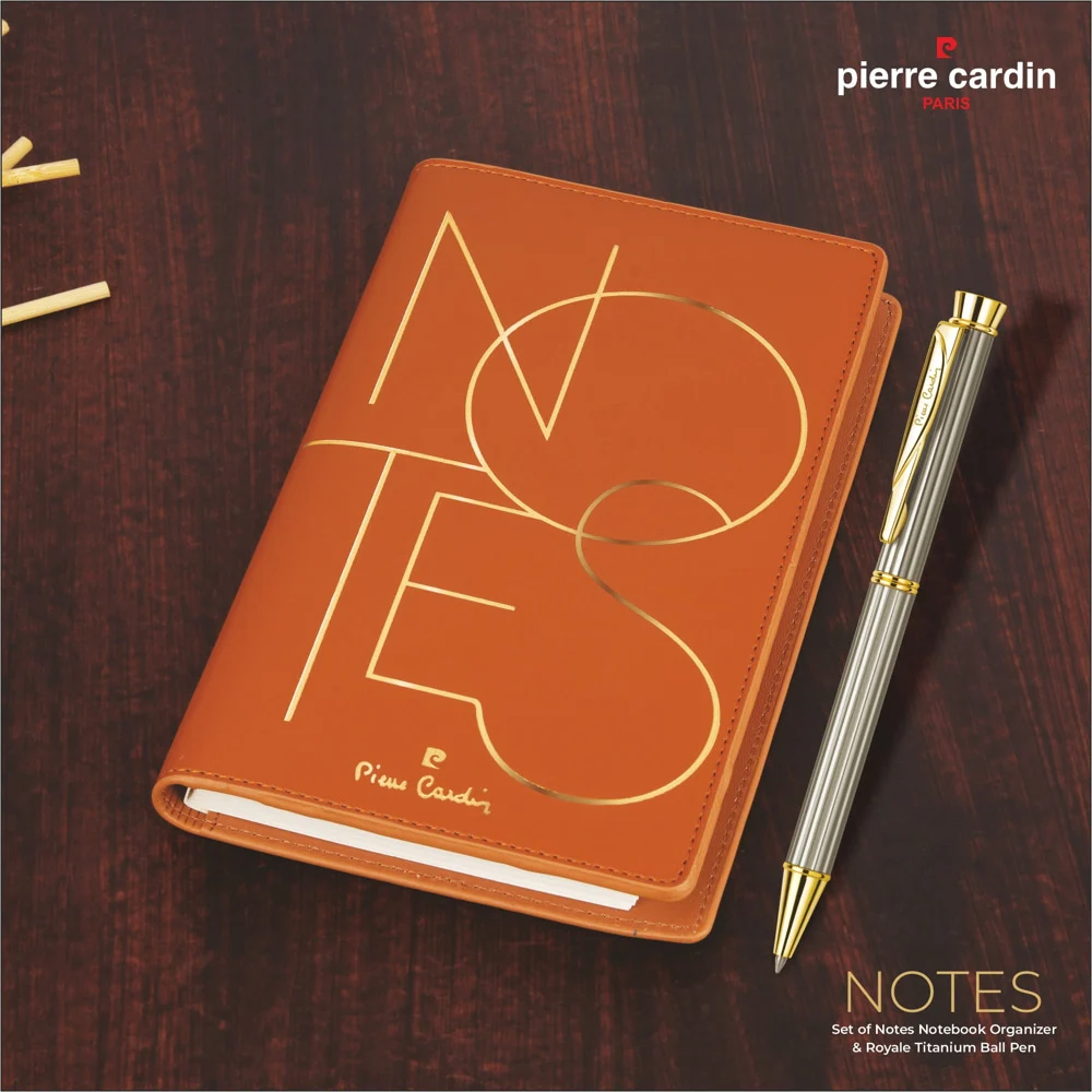 Pierre Cardin Notes Set of Brown Diary and Royale SG Ball Pen