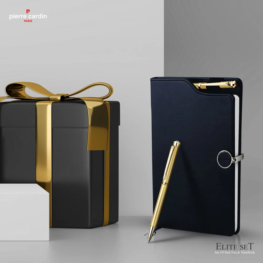 Pierre Cardin Elite Gift Set of Diary in Black Colour & Ball Pen