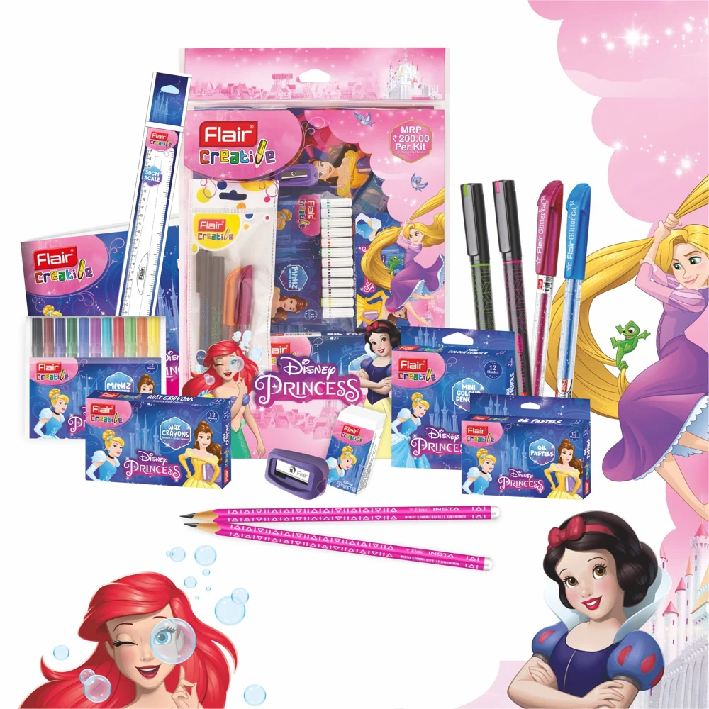 Flair Disney Princess Stationery Kit - 14 Pieces