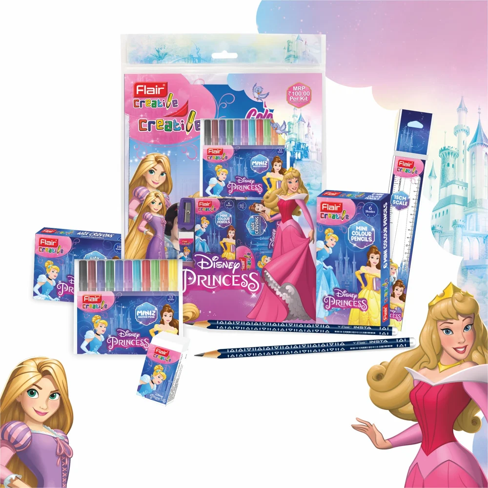 Flair Disney Princess Stationery Kit - 9 Pieces