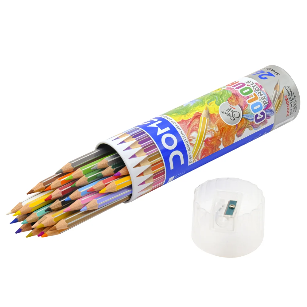 Doms Colour Pencil Round Tin - 24 Shades