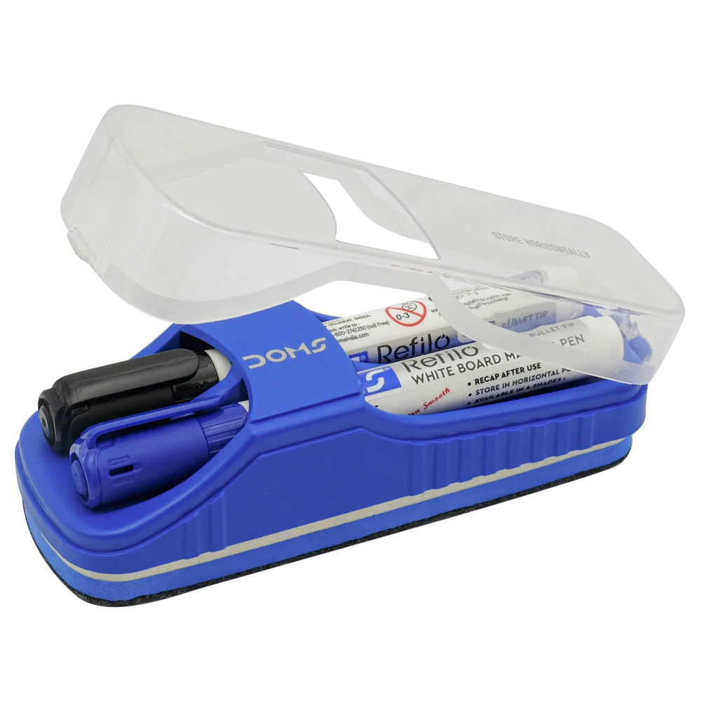 Doms Magnetic Whiteboard Duster With 2 Whiteboard Marker