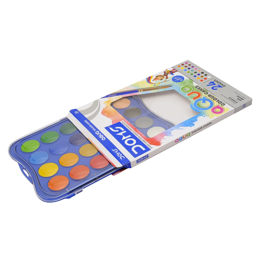 Doms Aqua Colour Cakes - 24 Shades
